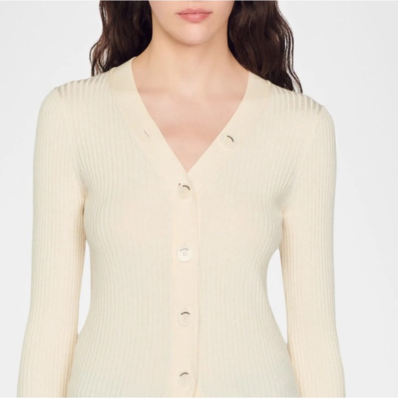 Sandro Ribbed Cardigan - Picture 3 of 3